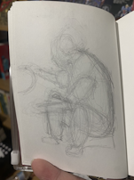 the start of the drawing with rough shapes